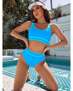 Posh High rise bikini, body fitting silhouette, sporty