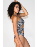 Houndstooth One-Piece Swimsuit Houndstooth One-Piece Swimsuit