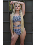 Houndstooth One-Piece Swimsuit Houndstooth One-Piece Swimsuit